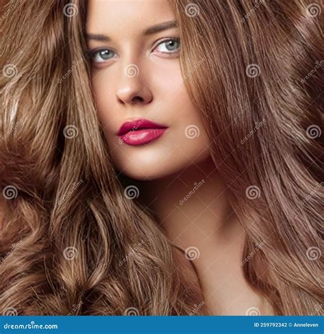 Hairstyle, Beauty and Hair Care, Beautiful Woman with Long Natural ...