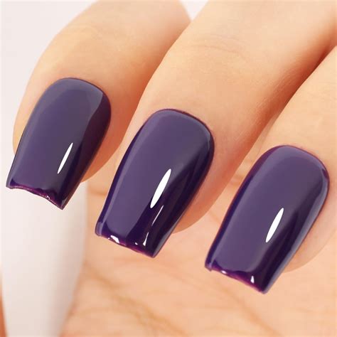 TUTUYU Midnight Dark Purple Gel Nail Polish, 0.51 Fl Oz UV/LED Soak Off ...