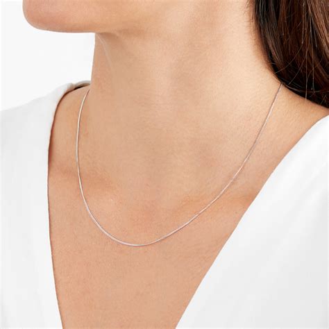 White Gold Necklaces | White Gold Chains for Women | Goldsmiths