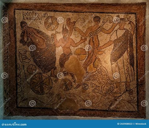 Ancient Roman Mosaic of Bacchus with Ariadne in the National Museum of ...