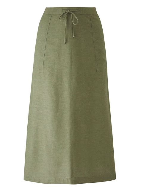 Capsule Khaki Green Linen Blend Skirt UK 12 | eBay | Womens maxi skirts ...