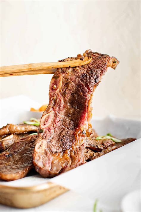 Kalbi (Korean BBQ Beef Short Ribs) - The Forked Spoon