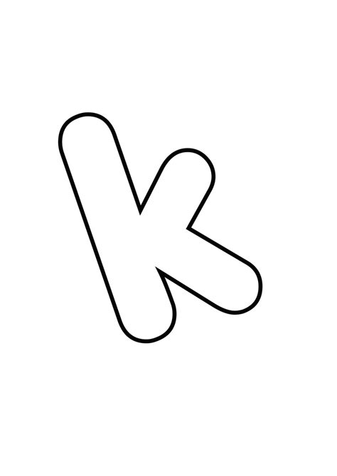 Download Printable Bubble Letter K - Bubble Letters