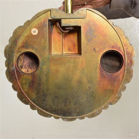 Mid-Century Modern Pharmacy Reading Floor Lamp Brass Seashell Shape at ...