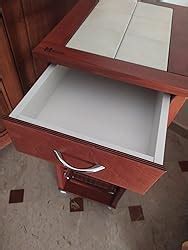 Carrello Portafrutta Vesuvio In Legno Ciliegio - Salvaspazio, Con Cassetto, 84x29x39cm