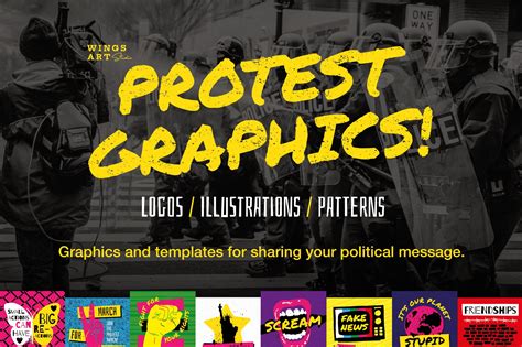 Protest March Graphics and Templates | Custom-Designed Illustrations ...