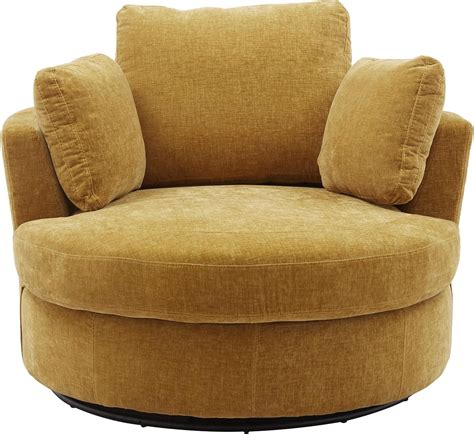 Amazon.com: Ucloveria Swivel Barrel Chairs for Bedroom Comfy, Cozy ...
