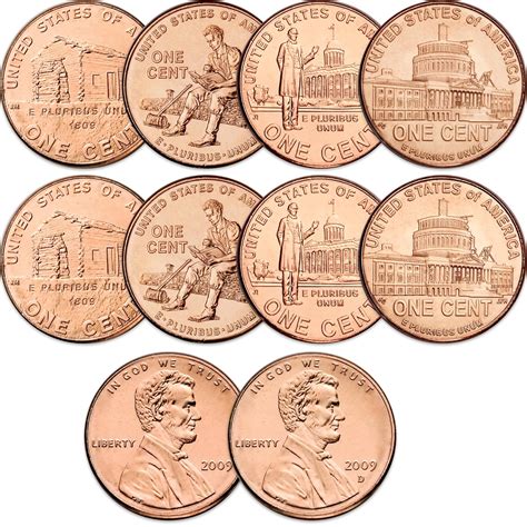 2009 P&D Lincoln Cent Bicentennial Anniversary 8-Coin Set Uncirculated ...