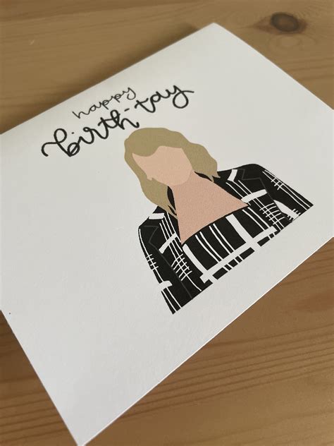 Taylor Swift Birthday Card Cute Birthday Card Happy Birthtay - Etsy