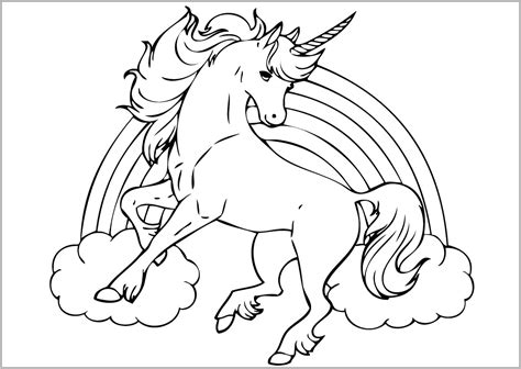Unicorn Coloring Page for Kids - ColoringBay