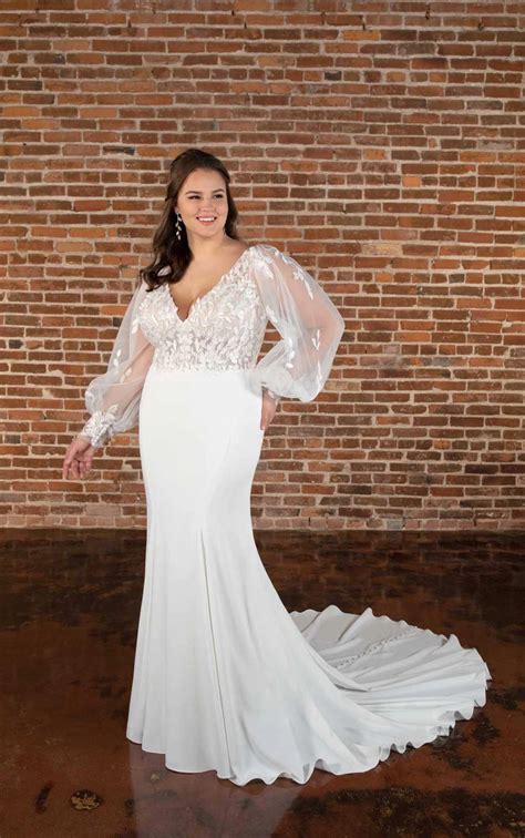 Sexy Plus-Size Fit-and-Flare Wedding Dress | Essense of Australia