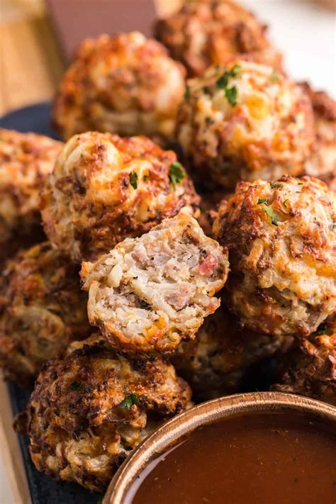 Air Fryer Breakfast Sausage Balls - Fork To Spoon
