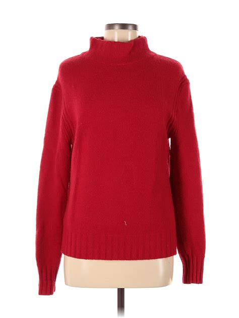 J.Crew Color Block Solid Red Turtleneck Sweater Size M - 74% off | thredUP