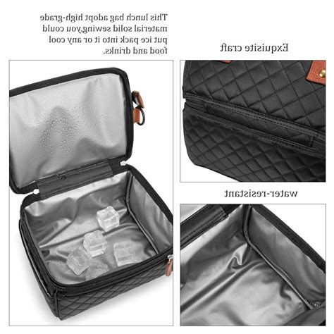 Lokass Lunch Bag Wide Insulated Box Double Capacity