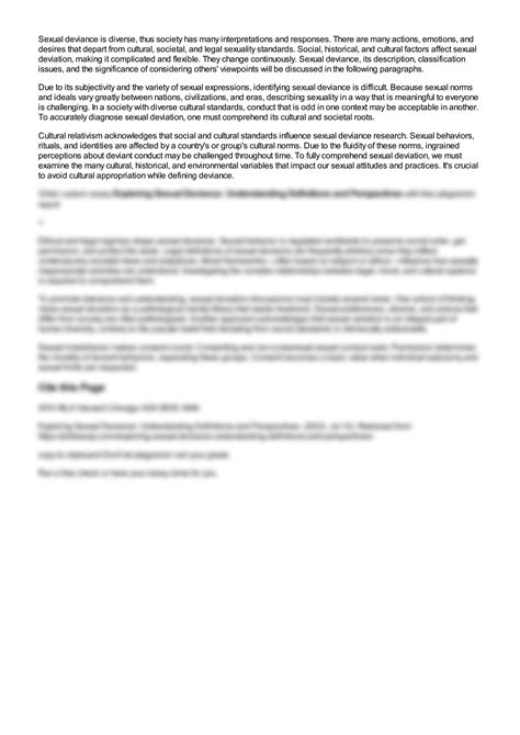 SOLUTION: Exploring sexual deviance understanding definitions and ...