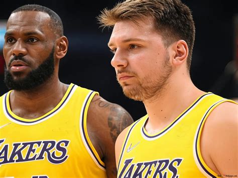 Lebron King James side by side with Luka Doncic as Los Angeles lineup ...