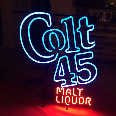 Colt 45 Beer Malt Liquor Vintage 1990S Beer Pub Bar Neon Sign – DIY ...