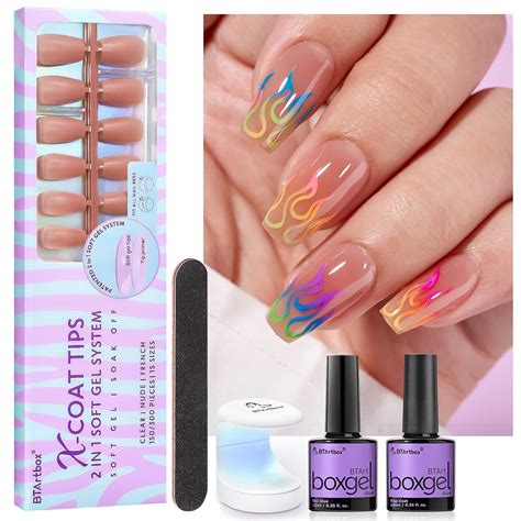Amazon.com : Gel X Nail Kit - BTArtbox Soft Gel Nail Tips and Glue Gel ...