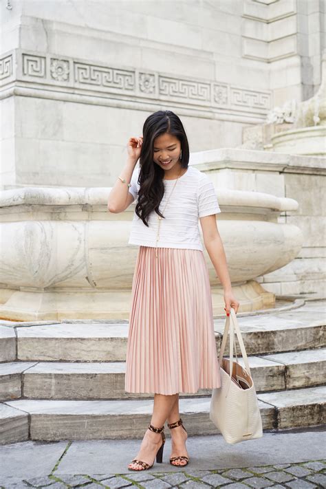 Red Pleated Skirt