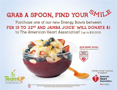 Jamba Juice Takes Healthy Living to Heart Nationwide