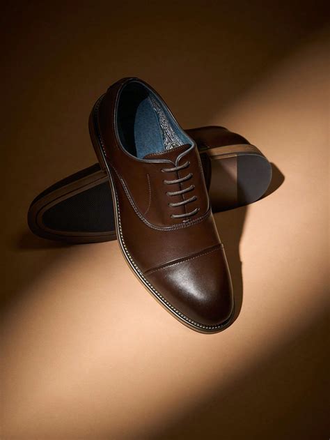 Men's Leather Lined Dress Oxfords Shoes | Mens brown dress shoes, Dress ...