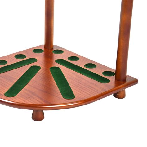 TORPSPORTS Solid wood Pool Cue Rack -Floor Stand Holds 8 Pool Billiard ...