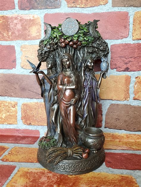 Vintage Mother Maiden & Crone Statue Triple Goddess Statue | Etsy