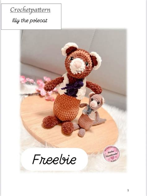 Adorable Crochet Pattern of Illy the Polecat Plush Toy