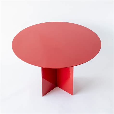 Across Large Round Red Coffee Table by Secondome Edizioni For Sale at ...