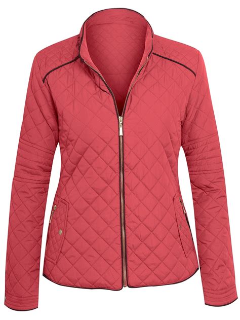Women's Zip Front Lightweight Quilted Zip Jacket - Walmart.com