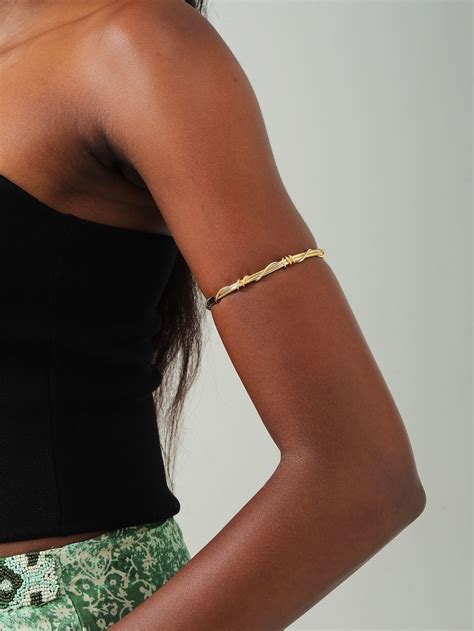 Upper arm cuff upper arm bracelet gold arm cuff gold armlet gold arm ...