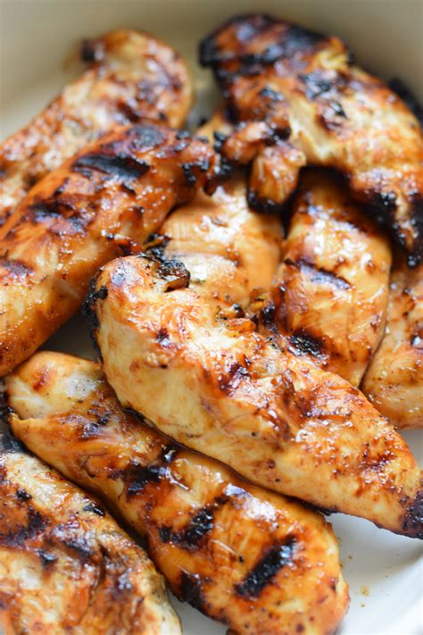 Grilled Teriyaki Chicken Tenders - Julia's Cuisine