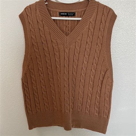 Never worn Shein v neck vest in Light brown great worn alone or layered ...