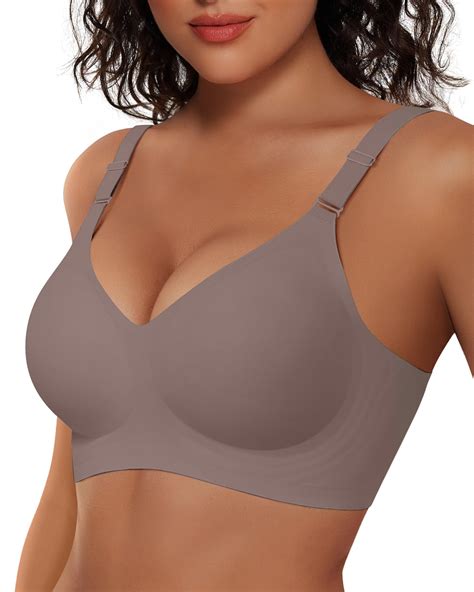 Vertvie Womens Wireless Bras No Underwire Push Up Bra Seamless ...