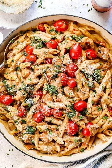 Creamy Chicken Tuscan Pasta | Recipe Cart | Recipe Cart