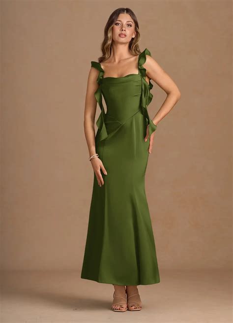 Lilibet Olive Green Maxi Dress | Azazie