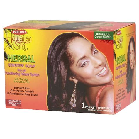 Buy Hawaiian Silky Herbal Sensitive No Lye Relaxer System Regular, 1 ...