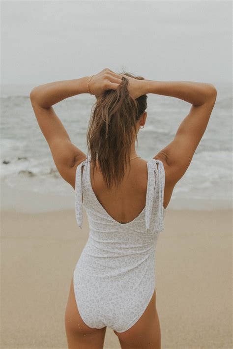 White Floral Modest One-Piece Swimsuit | Geode Swimwear