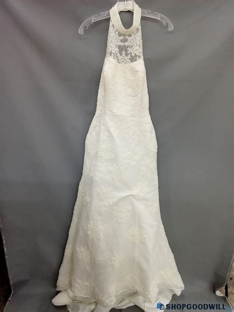 David's Bridal - Ivory Size 8 Wedding Dress | ShopGoodwill.com