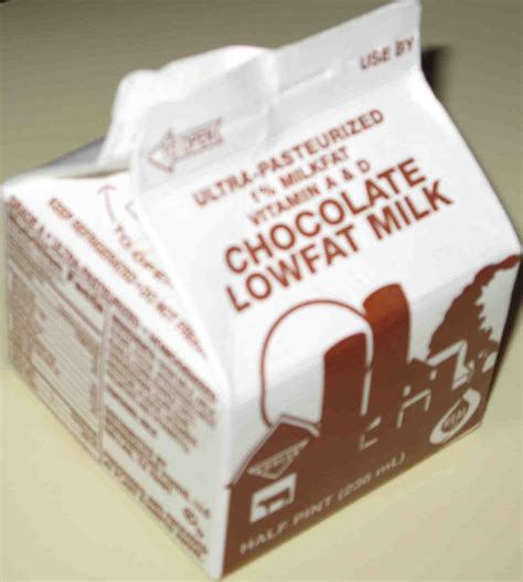 School Chocolate Milk Carton