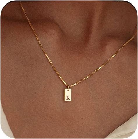 CFIOZYOS Initial Necklaces for Women 14K Gold Plated Letter Necklace ...