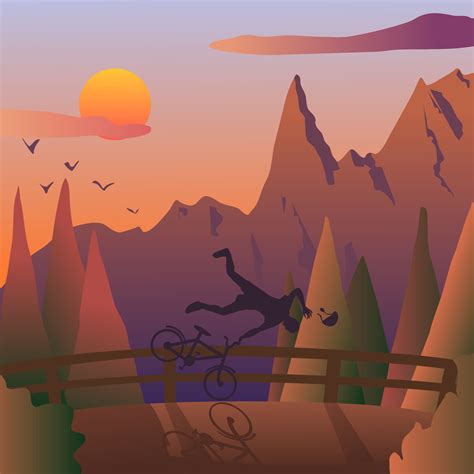 There is a fence by the road. The cyclist crashed into the fence. A man ...