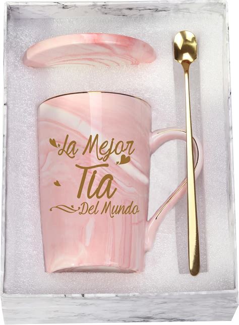 Amazon.com: WENSSY La Mejor Tia Del Mundo Mug, Gifts in Spanish for ...