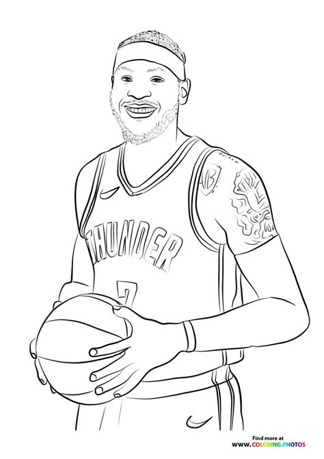 NBA basketball - Coloring Pages for kids | 100% free print or download