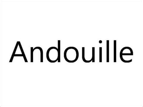 How to Pronounce Andouille - YouTube