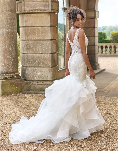 Corset Back Mermaid Wedding Dress Lina – A & M Enterprises Bridal