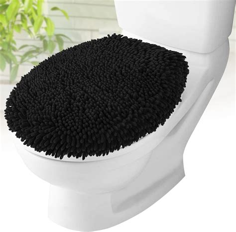 Amazon.com: Baahrnom Luxury Toilet Lid Cover Machine Washable Solid Toilet Seat Cover 17.5" x 15 ...