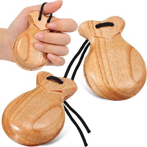 Amazon.com: Motionchic 2 Pack Spanish Castanets Flamenco with String ...