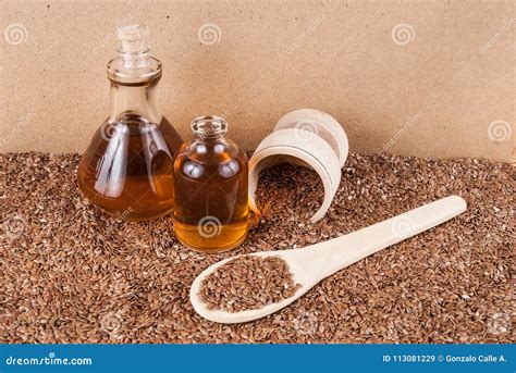 Flax Seeds Linseed. To Prevent Diseases and Control Overweight Stock Image - Image of healthy ...