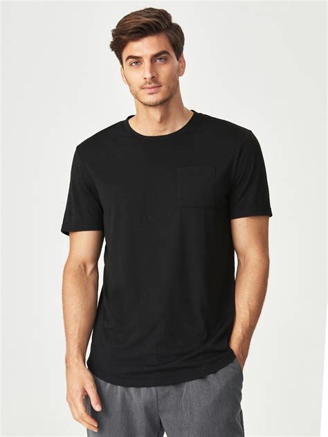 SHEIN USA in 2025 | T-shirt photography, Men round neck tee, Black ...